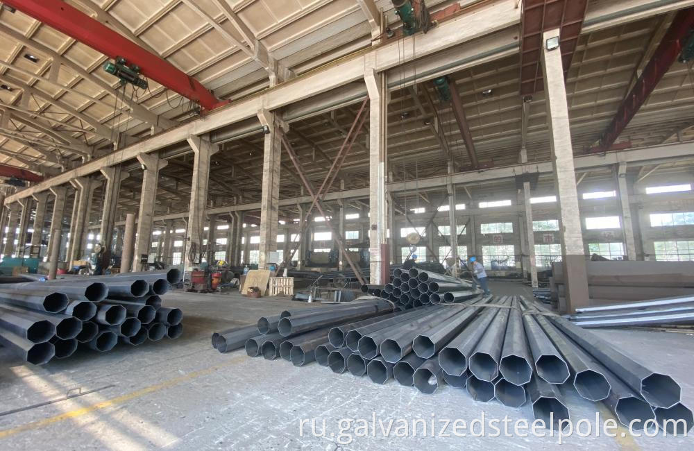 Steel Pole Before Galvanization